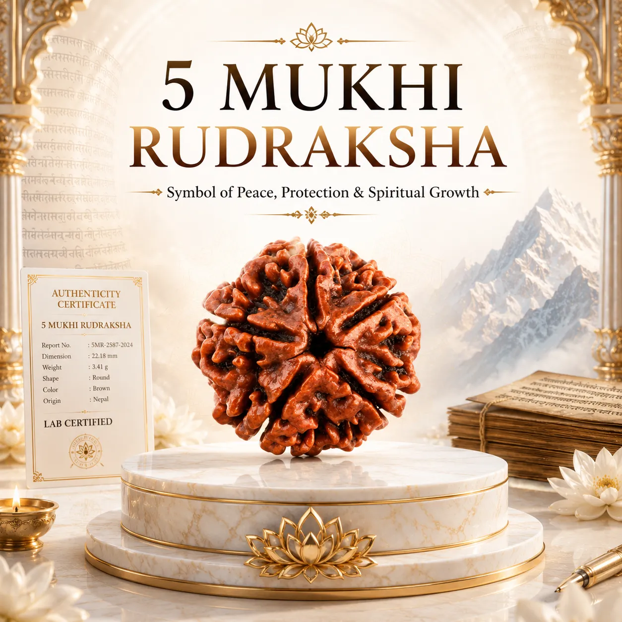 5 Mukhi Rudraksha