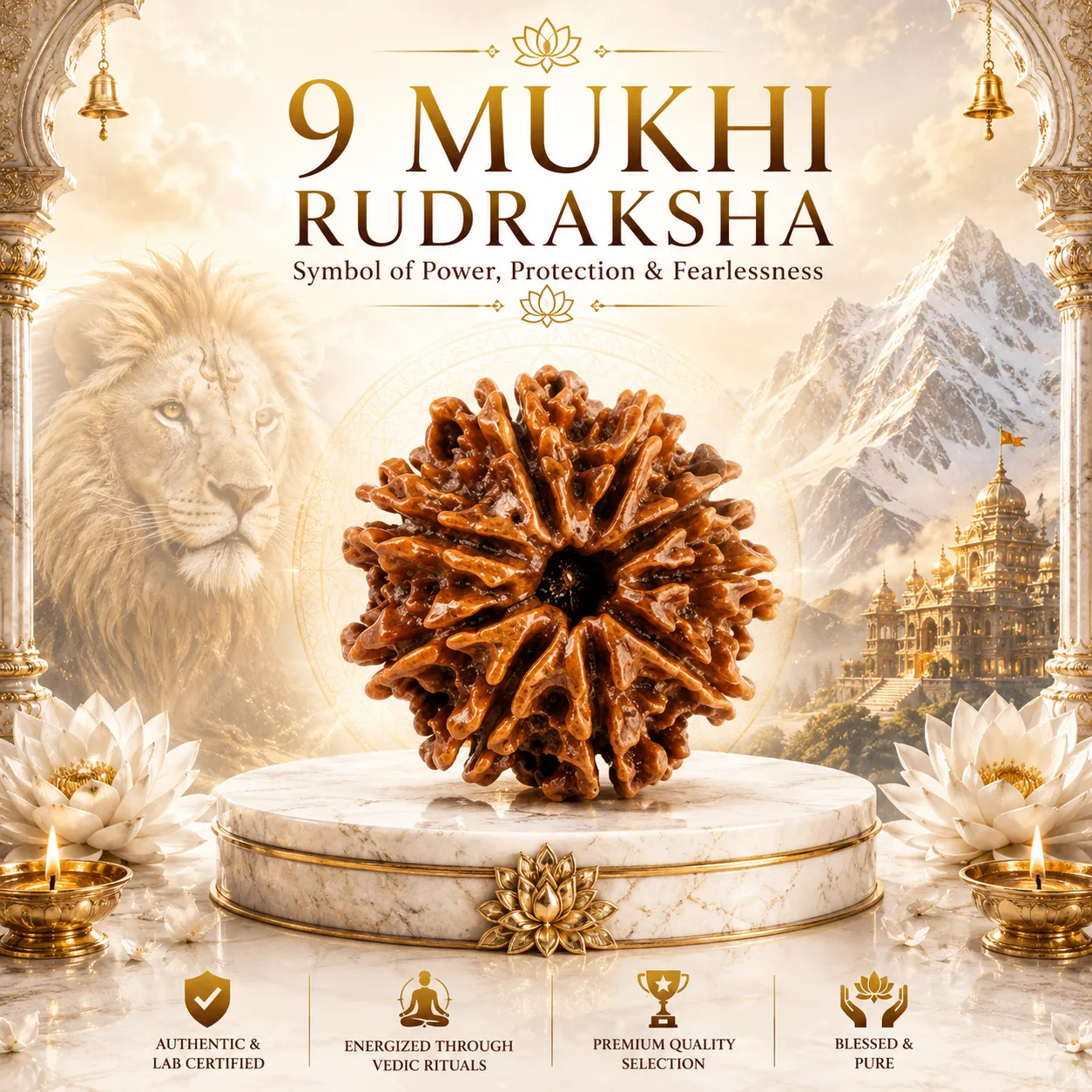 9 Mukhi Rudraksha