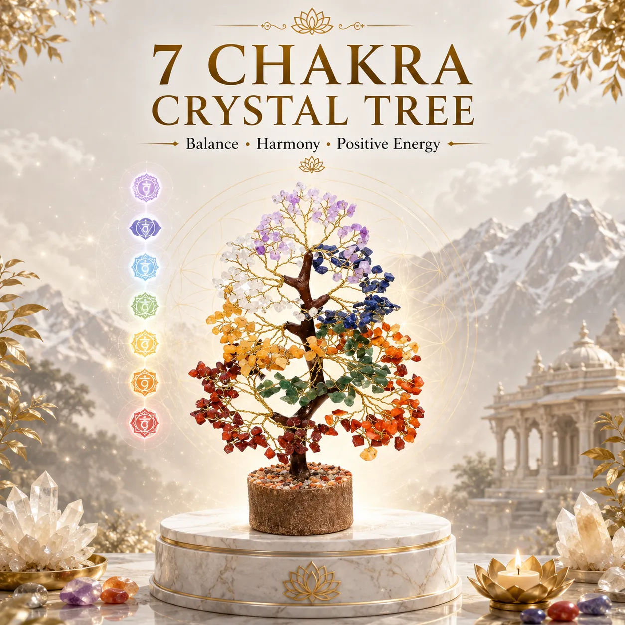 7 Chakra Crystal Tree of Life